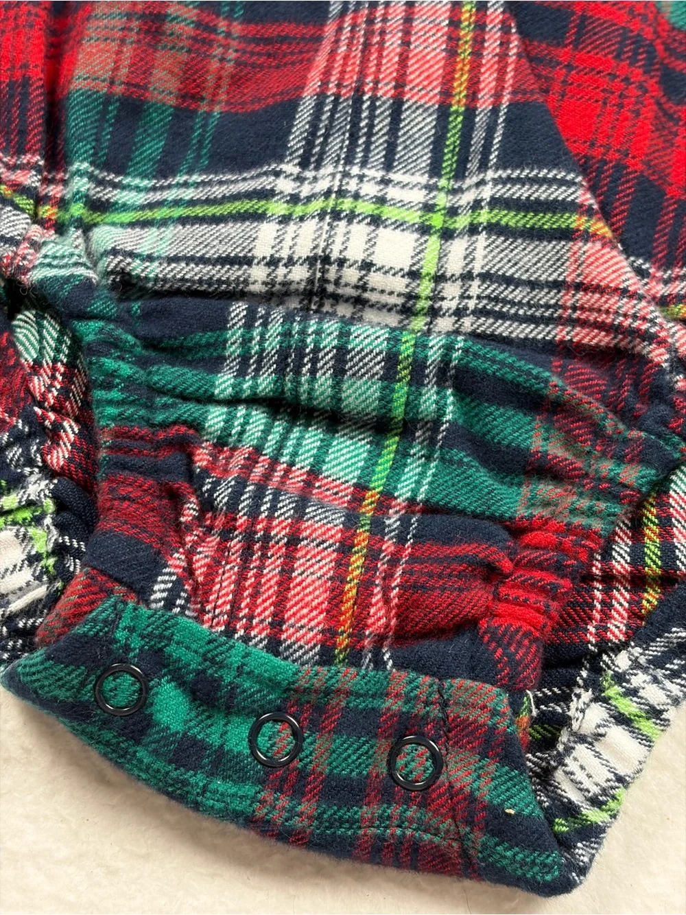RuggedButts Peyton Plaid Button Down Bodysuit‎ 18-24M NWT